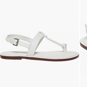 Bernardo Maverick 2 White Leather Women’s T-Strap Sandals size 8.5